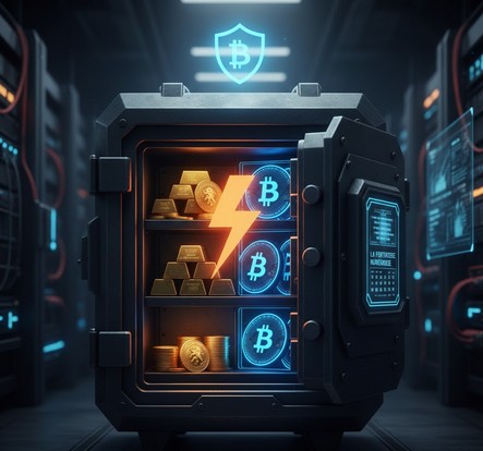 Coffre-fort numérique protégeant bitcoins et or : la forteresse numérique