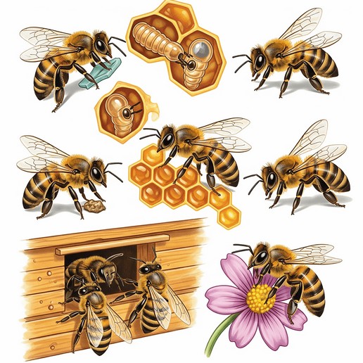 Les différents métiers des abeilles ouvrières